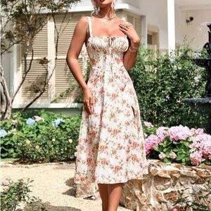 Elegant Floral Midi Dress